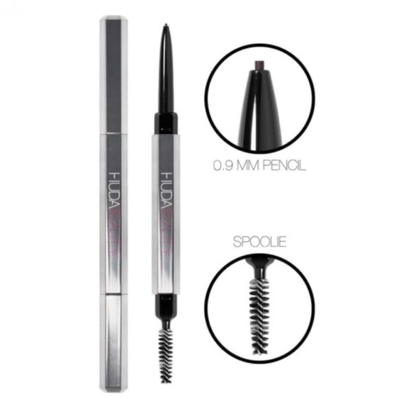 HUDA BEAUTY Bomb Brows Microshade Brow Pencil 4 LIGHT BROWN - 0.023g NIB - Picture 7 of 13